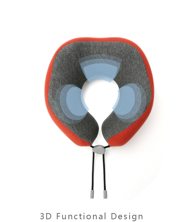 OEM ODM Custom Travel Car Neck Pillow Orthopedic Ergonomic Comfortable Cervical Memory Foam for Airplane Functional Pillow