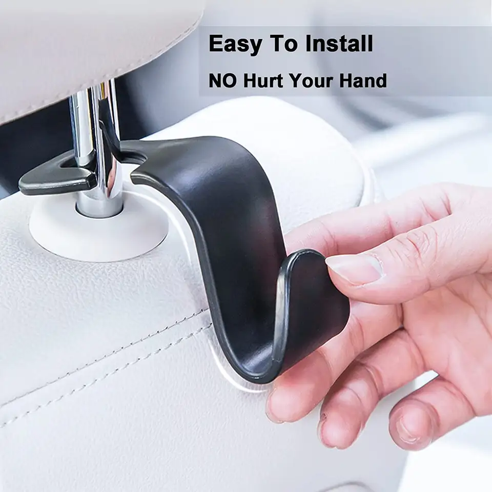 Car Seat Headrest Hook Hanger Storage Organizer Universal For Handbag Purse Coat Fit Universal Vehicle Car