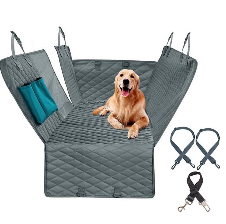 Large Waterproof Dog Seat Cover 600D Heavy Duty Oxford Material Scratch Proof Non-Slip Soft Back Seat Hammock for Pets