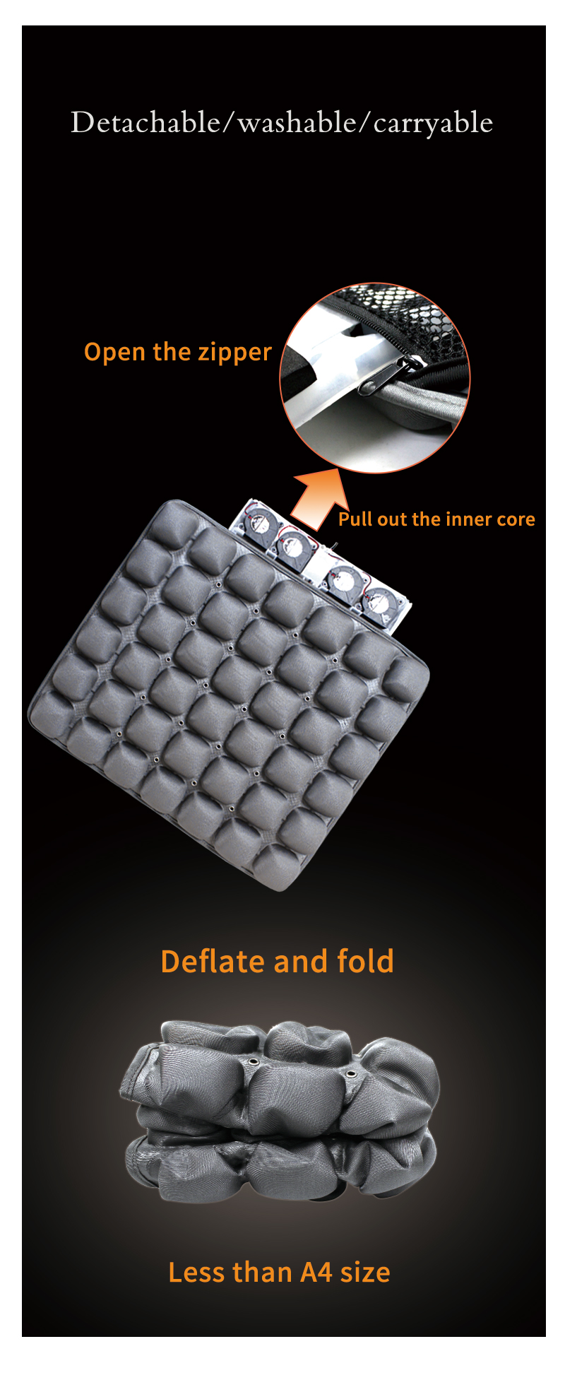 12V Heating Ventilate Blowing Style Seat Cushion Chair Pad BC-294