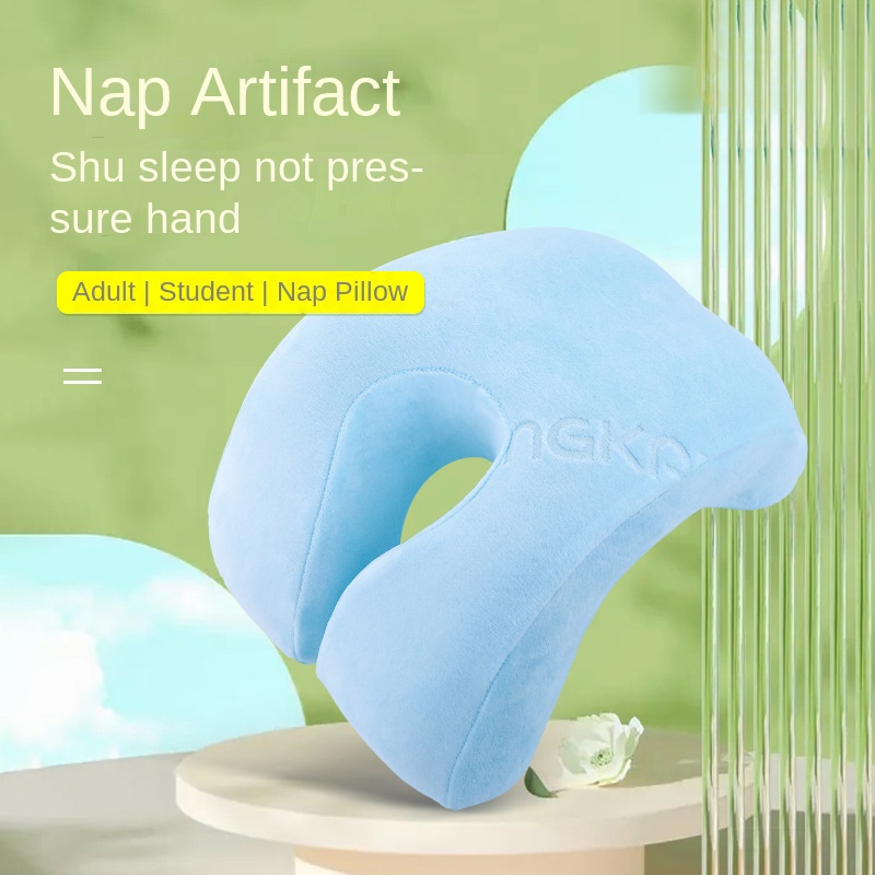 Custom Processing Portable U-Shaped Memory Foam Neck Pillow Soft Massage Nap Car Travel Pillow with Slow Rebound Feature