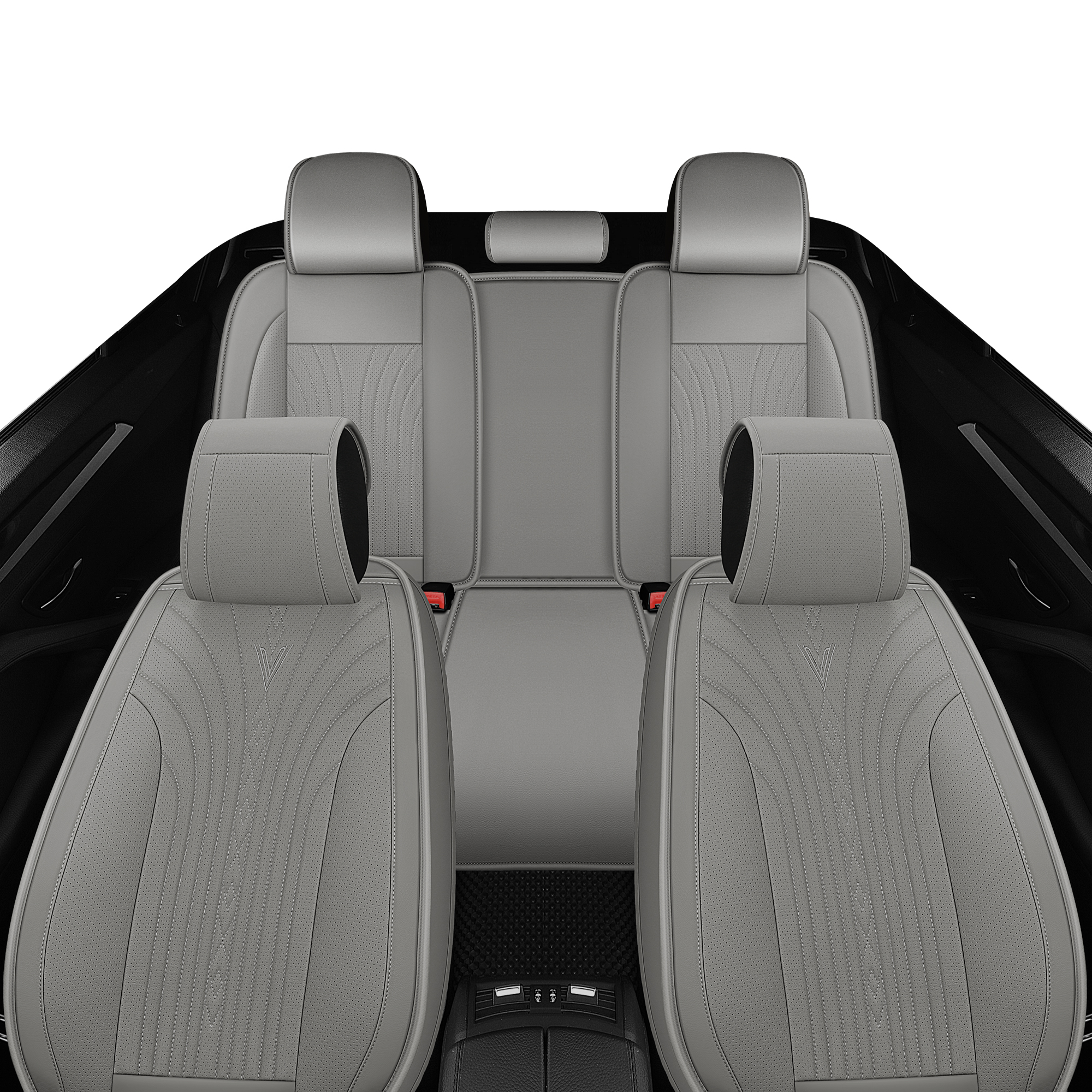 YUHCS Leather Car Seat Covers, Car Seat Covers Full Set, Breathable Automotive Seat Covers for Cars SUV Pickup Truck