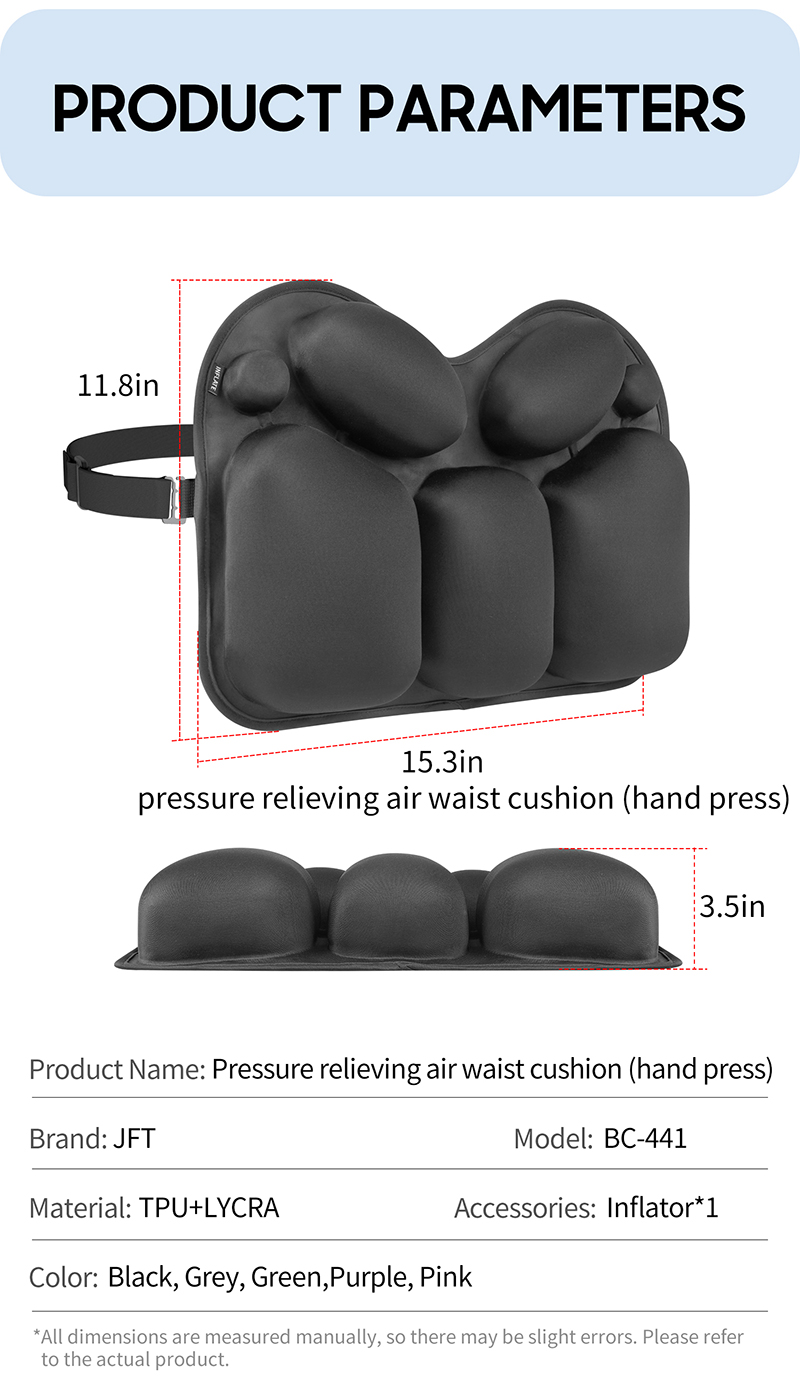 Inflatable Lumbar Support Pillow
