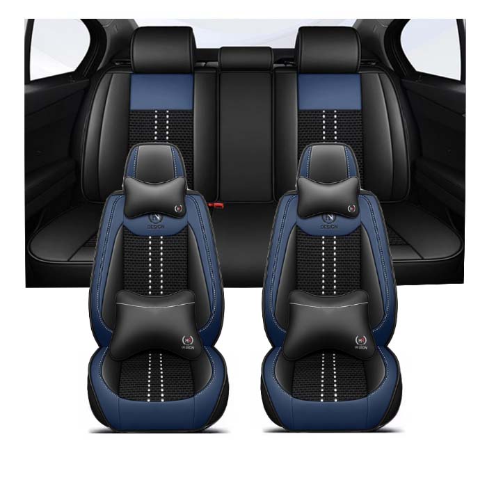 Car Accesory Seat Cushion Universal Leather Ice Silk Soft Cooling Breathable Non-Slip Full Car Seat Covers for dodge Charger