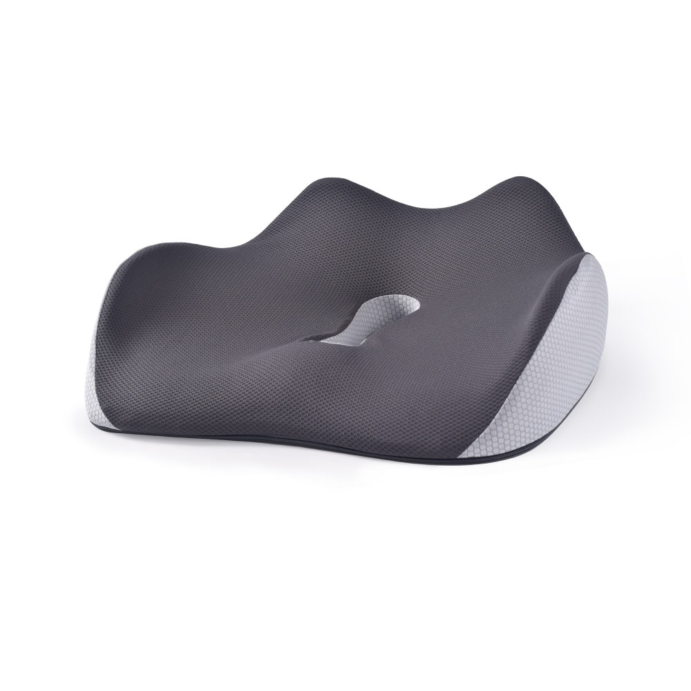 Bewalker Coccyx Seat Cushion Memory Foam Filling Comfortable Lumbar Support Pillow Pressure Relief Square Removable Washable