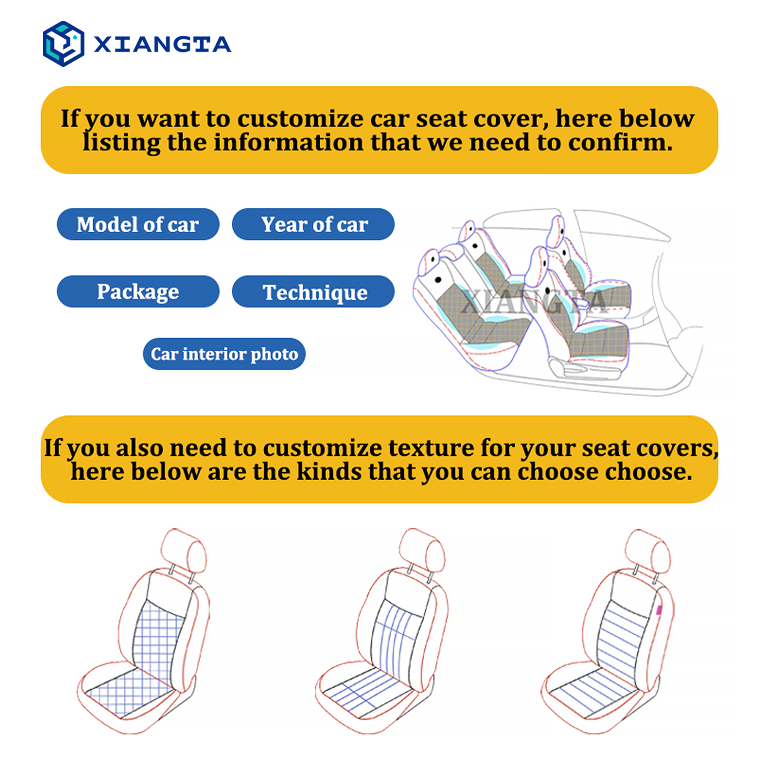 Xiangta Covers Car Leather Seats Protector Universal Luxury Car Interior Cover Toyota Car Seat Covers Full Set for Vehicles