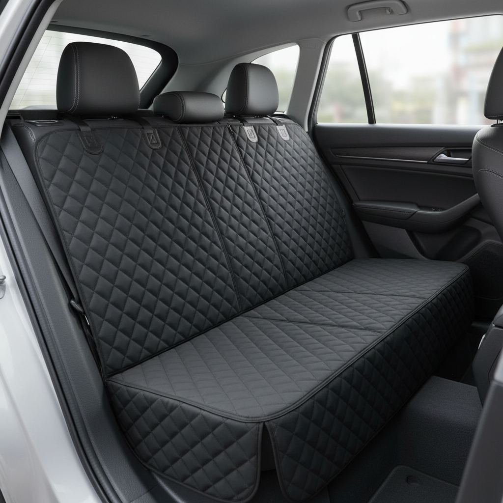 Universal Polyester Dog Car Seat Cover Rear for Sedan/Truck/Off-Road Vehicles All-Season Optimal Comfort Safety URANGE