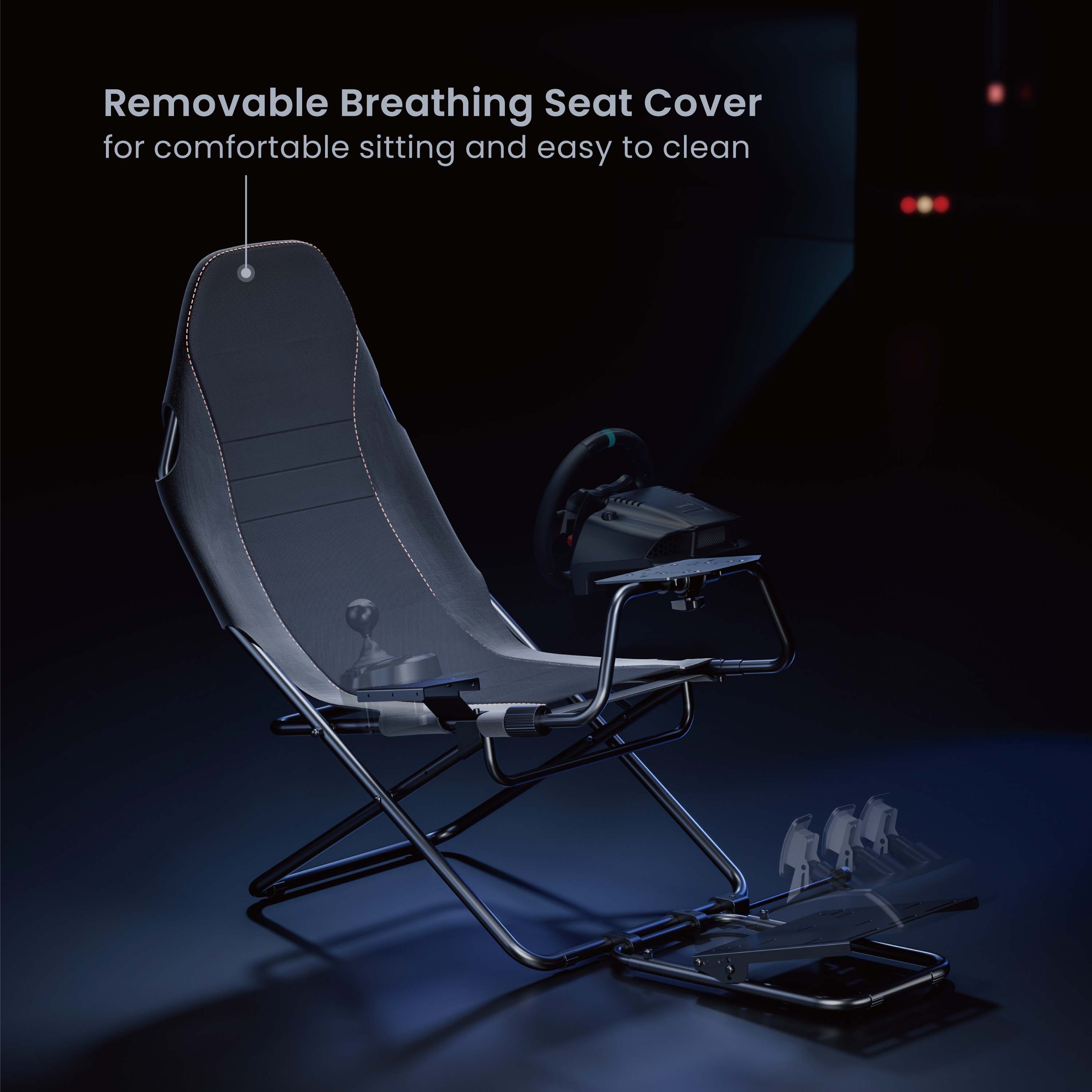 LRS13-BS01 Foldable Racing Simulator Cockpit Gaming Car Driving PS4 PS5 PC Sim Cockpit Race Drive Car Wheel Stand Playseat