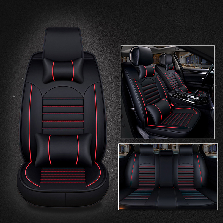 Luxury 5D Car Seat Covers Full Set of Front & Rear Made of Polyester Stylish Business Design