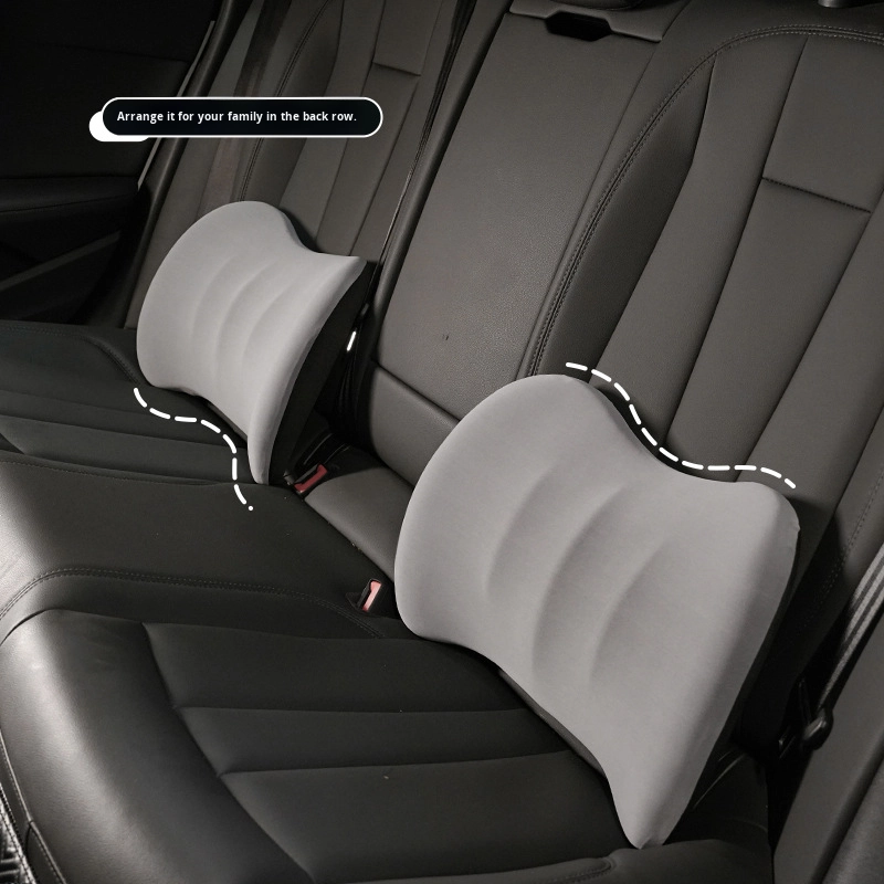 Cooling Heating Car Seat Cushion Memory Foam Lumbar Support Long Sitting Neck Pillow Headrest Simple Ice Silk Design