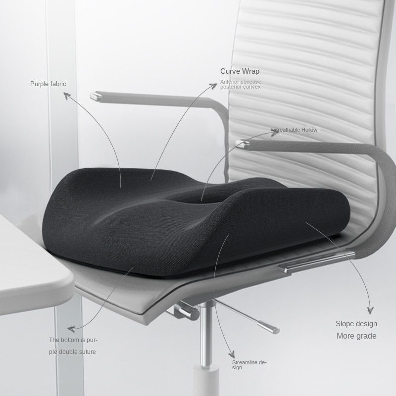 Orthopedic Leather Office Chair Cushion Breathable Memory Foam Sedentary Ass Decompression Seat Car Home Use Air Filled Massage
