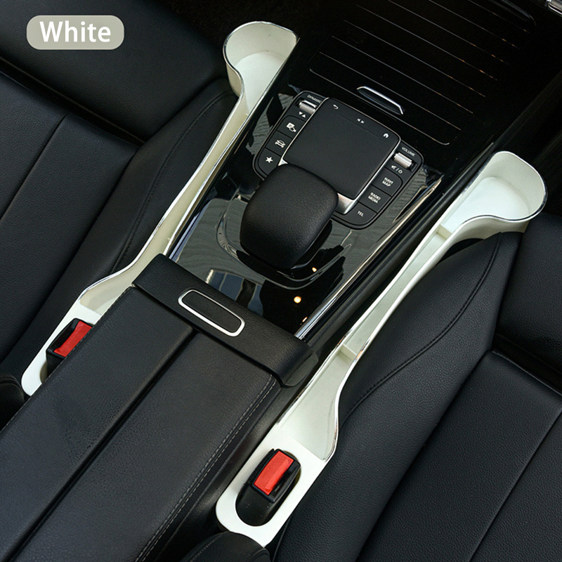 Car Seat Gap Filler Organiser - Upgrade Car Side Seat Gap Filler with Cup Holder and Mobile Phone Holder - 2 Piece Set