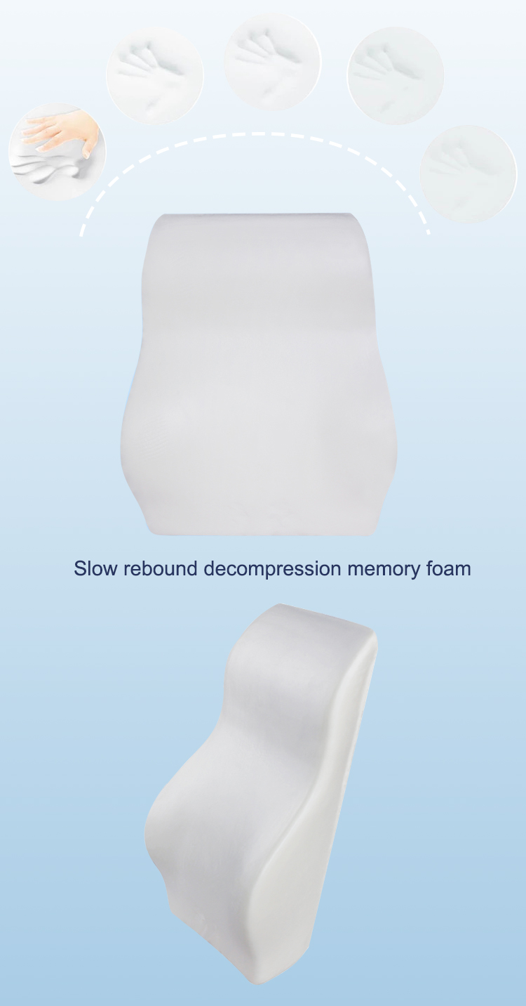 Car Back Support Pillow Chair Cooling Gel Memory Foam Lumbar Pillow