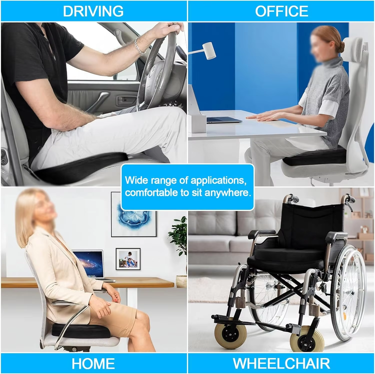 Trending Product 2026 Custom Logo/packaging Coccyx Memory Foam Office Chair Orthopedic Car Seat Cushions