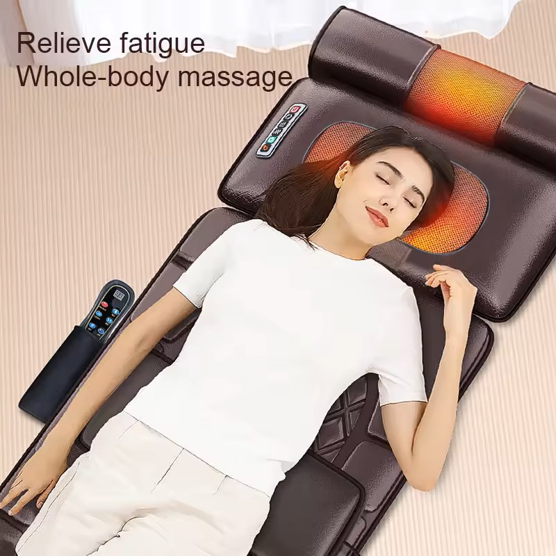 Full-Body Massage Cushion Chair Pad Deep Tissue Shiatsu Kneading Heating Fro Chair Bed Car Seat Massager Mat