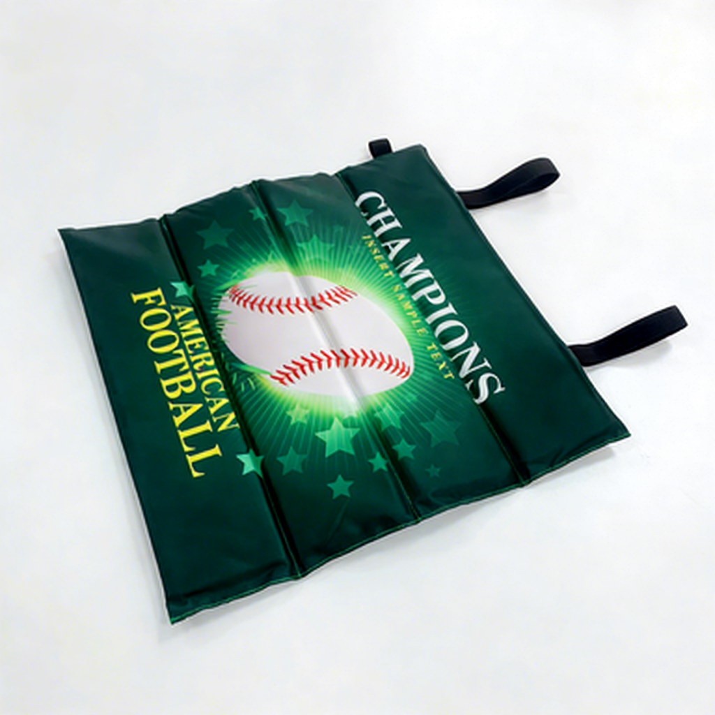 Oxford Fabric Foldable Stadium Seat Cushion With Carry Handle Waterproof Sports Seat Pad For Sports Game Picnic