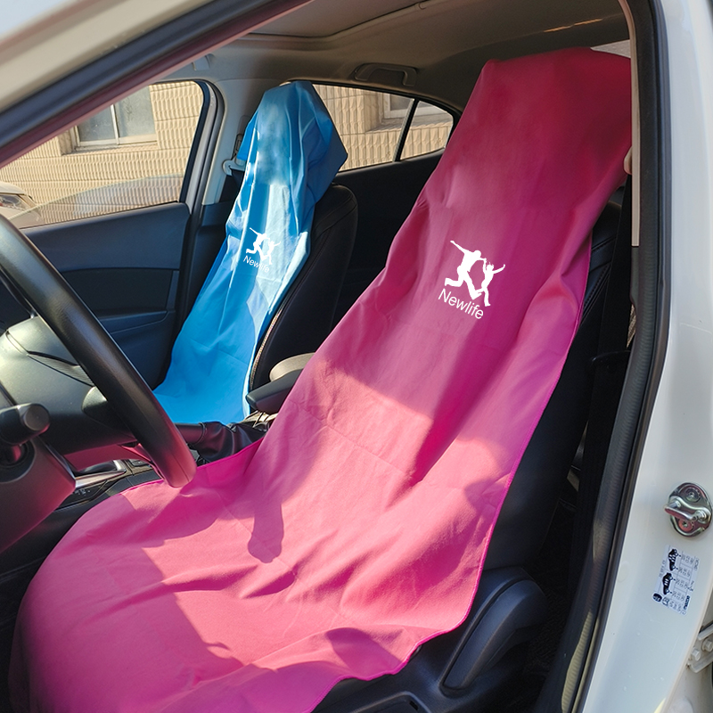 Custom Logo Performance Seat Cover Microfiber Hooded Towel Seat Protector Non-slip Sweat Gym Seat Hood