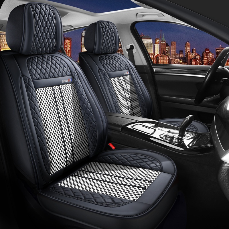New Waterproof Car Interior Ice Silk Car Seat Covers All-season Seat Cushions Full Surround Five-seat Wear-resisting Car Cushion