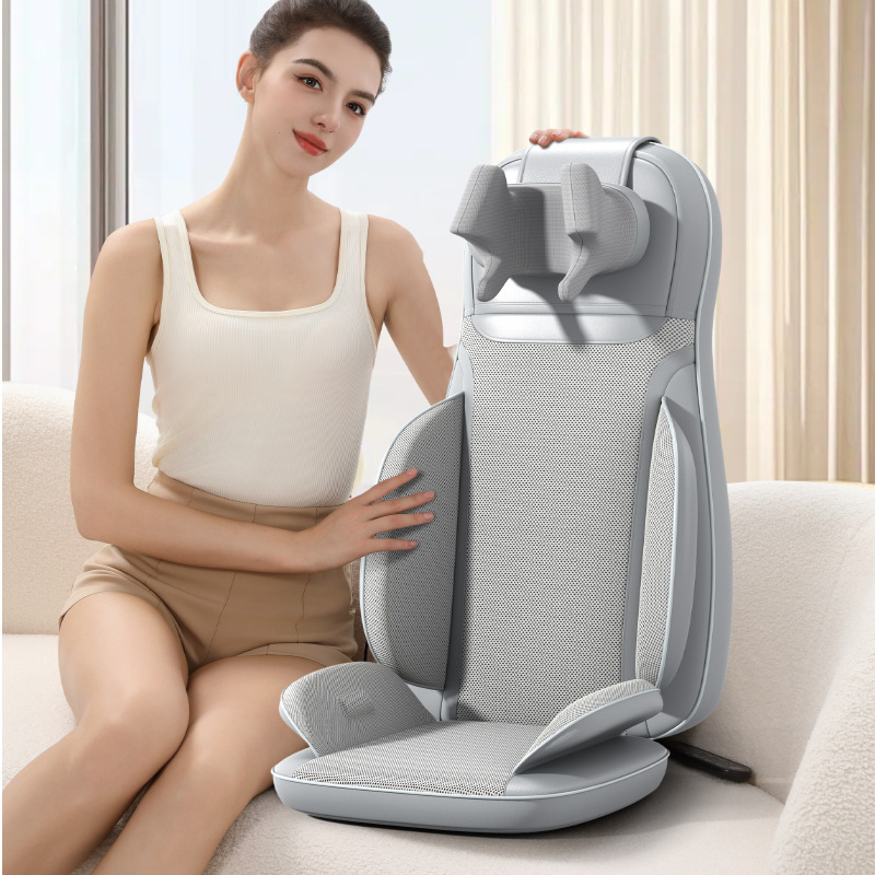 Electric Heated Shiatsu Massager Cushion for Full Body Low Back and Neck Kneading for Car Seats or Chairs