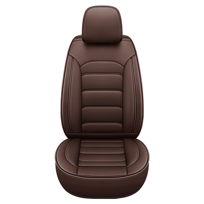 Universal Full Set Leather Car Seat Covers with Cotton Front Cushion Pad Business Style PU Interior Accessories