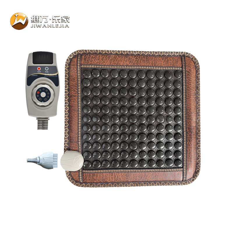 Jiwan Lejia Wholesale Korea Healthymate 45*45cm Massage Therapy Seat Cushion Tourmaline Heating Chair Pad for Home Office Use
