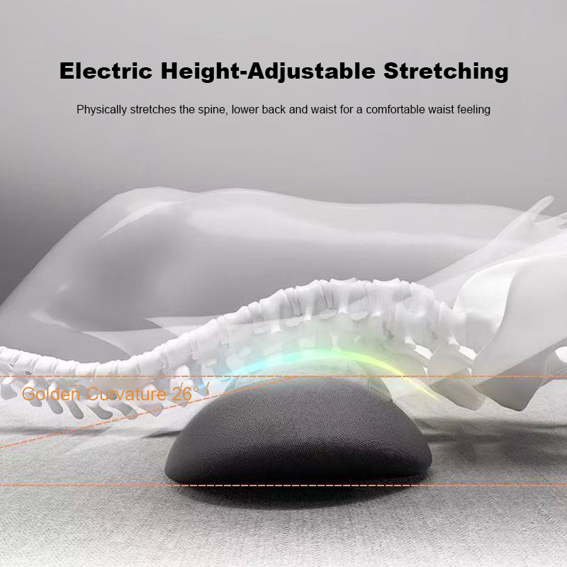 Electric Back Massage Pillow Heated Vibration Cushion for Lumbar and Spine Support Memory Foam Lumbar Support Pillow