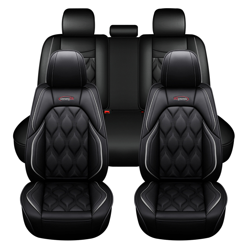 Muchkey Business Style Car Seat Protector Polyester Universal Car Seat Leather Cover Set Waterproof Universal Size Seat Cover