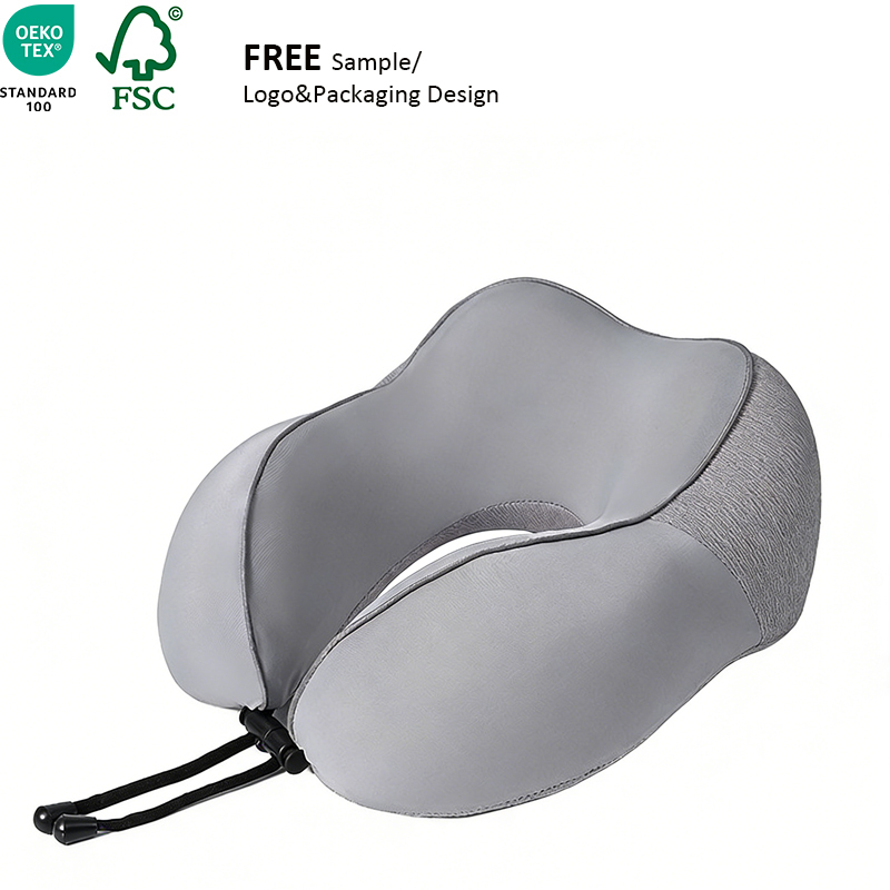 Customization Portable Slow Rebound Memory Foam U-shaped Pillow Ergonomic Breathable Soft Neck Support Travel Wrap Pillow
