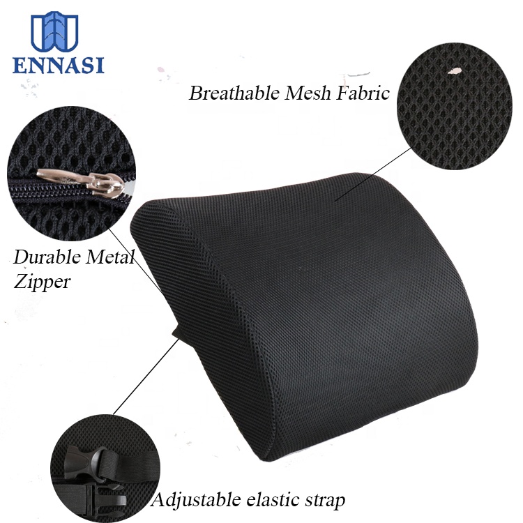 Breathable 3D Air Mesh Back Cushion Memory Foam Wedge Pillows for Reading Bed Rest Lumbar Support Lower Back Pain Relief Chair