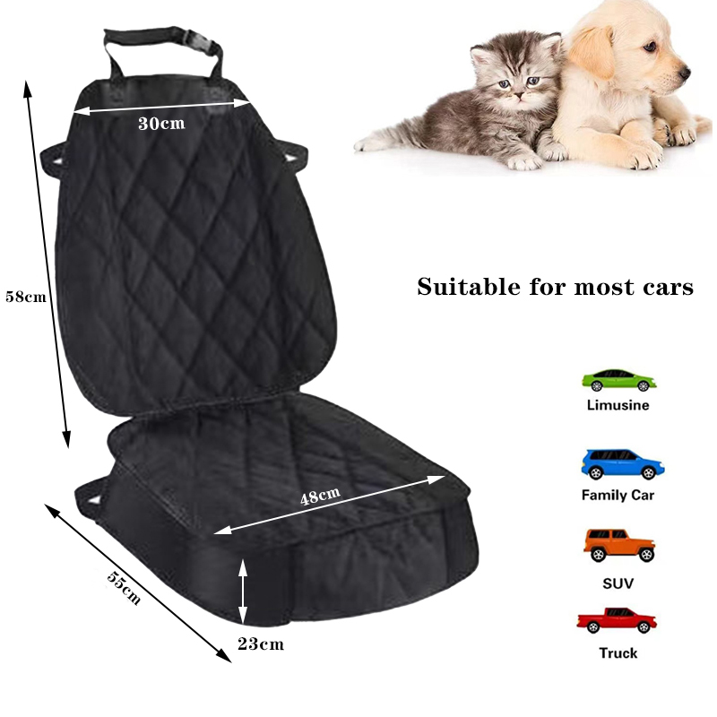Dog Car Seat Heavy Duty Waterproof Polyester Car Pet Seat Protective Cover Portable Folding Car Pet Seat Cover