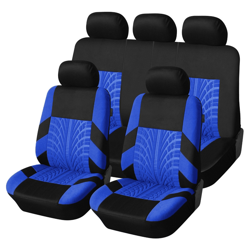 Customized Airbag Compatible Polyester Four Seasons Universal Full Set Car Seat Covers with Car Interior Fit