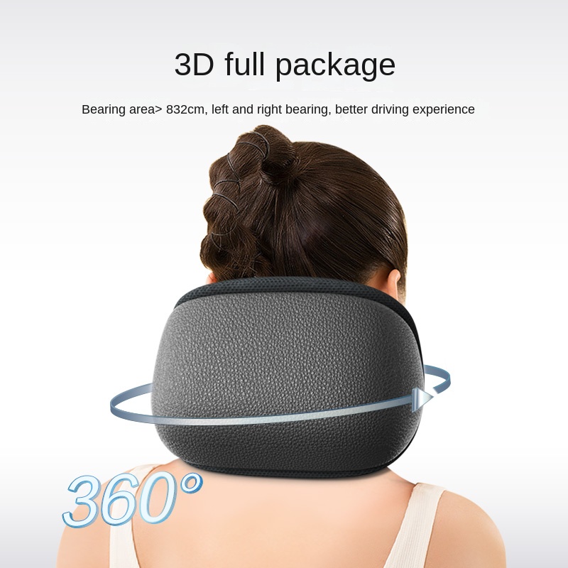 Luxury Car Accessories Heating Cooling Memory Foam Neck Pillow Headrest Waist Cushion Seat Toyota-made PU Leather Ventilation