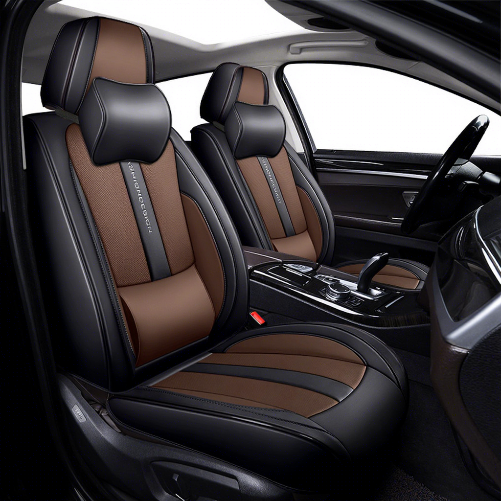 EKR Wholesale Custom Luxury Leather Car Seat Cover Fabric Universal Set for Toyota RAV4 Corolla BYD Racing Sports Car Interior