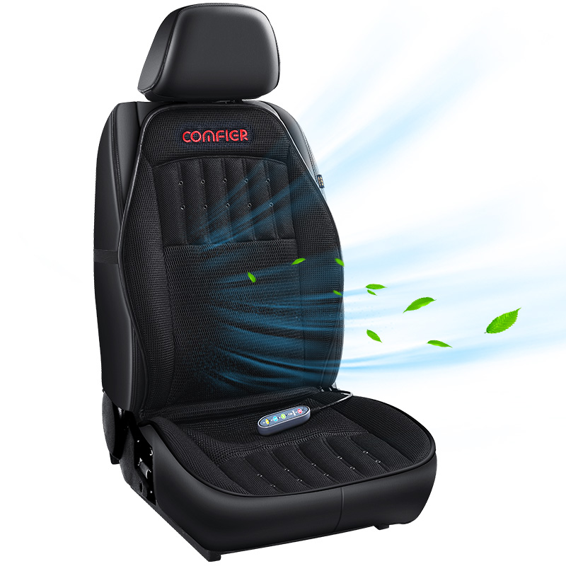 Intelligent Temperature Control Heated Ventilated Car Seat Fan Cushion With 3 Cooler Speed 2 Levels Heating