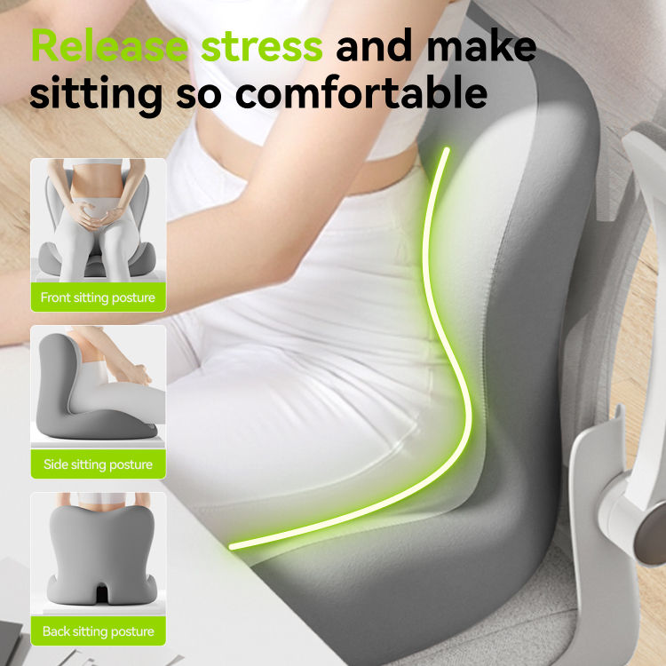 Customizable Orthopedic Office Chair Support Butt Cushion Lumbar Support Pillow Set Memory Foam Coccyx Pain Car Seat Cushion