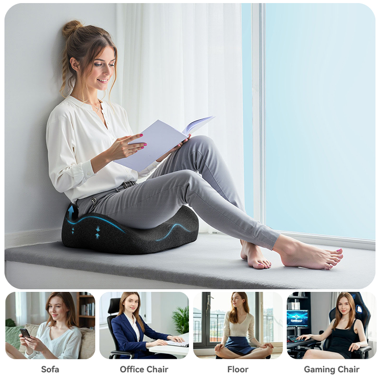 Hot-Selling Cross-Border Office Chair Cushions Car Memory Foam Waist Pads Woven Technics Sedentary Lumbar Pillows Seat Cushions