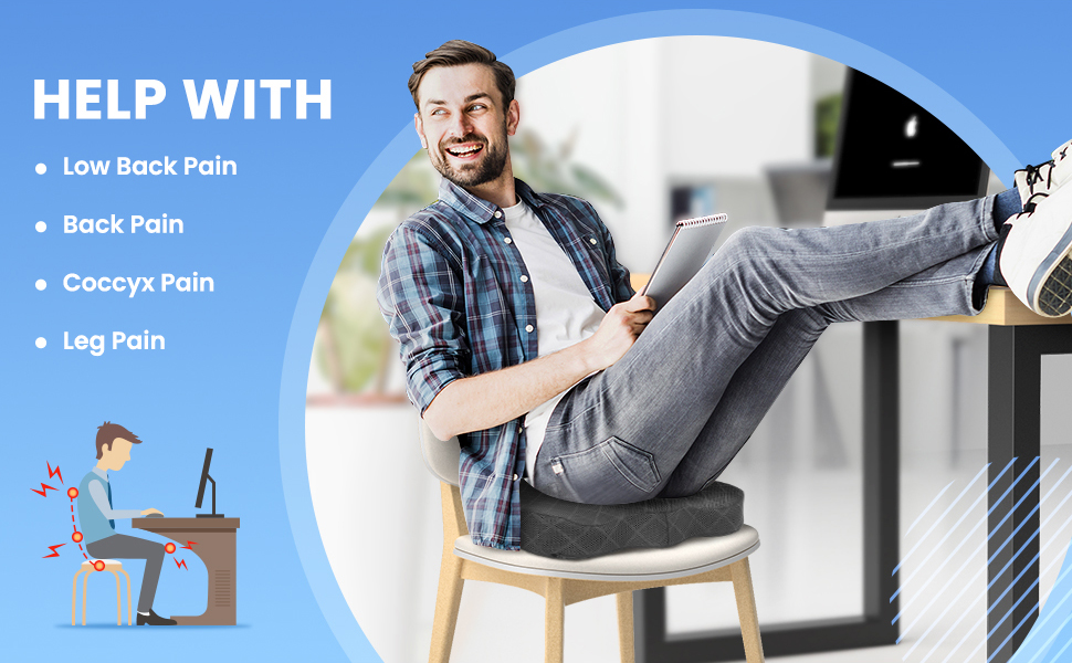 Customizable Orthopedic Office Chair Lumbar Support Butt Cushion