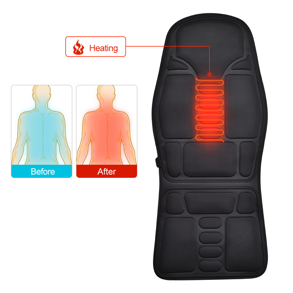 OEM Multi-Function Massage Seat Cushion Shiatsu Vibrating Back/Neck/Hip Massager Chair Pad for Car/Home/Office,Factory Wholesale