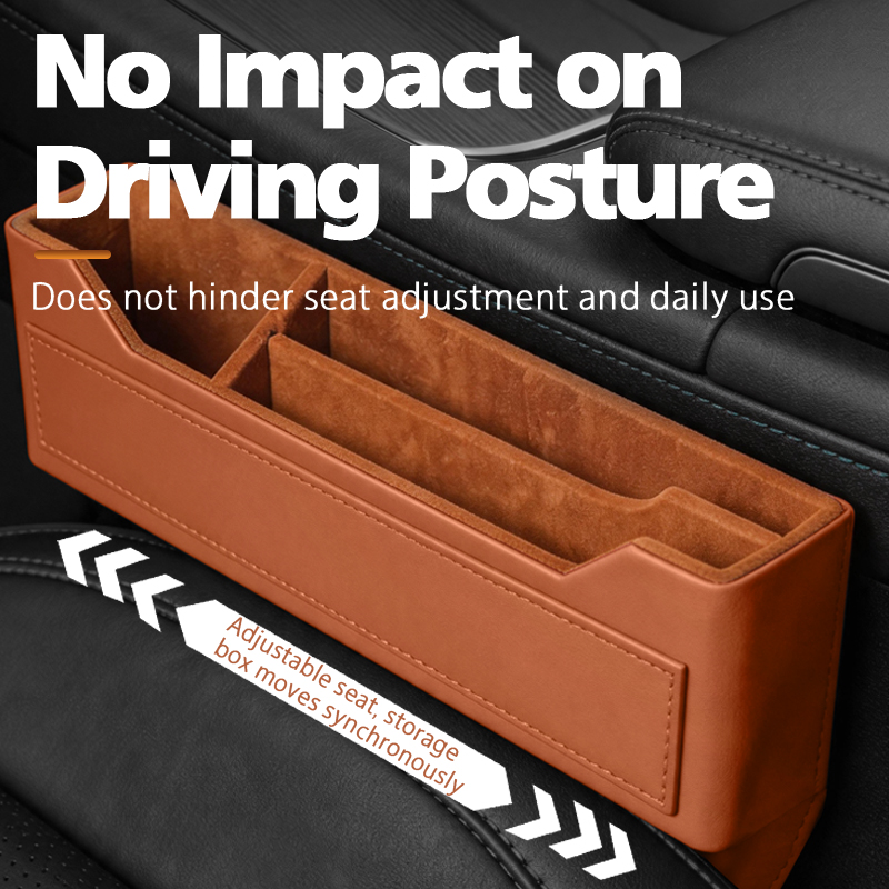Multifunctional Car Seat Gap Filler Organizer Seat Gap Storage PVC Leather Multi Slot Storage for Phone Cable Card