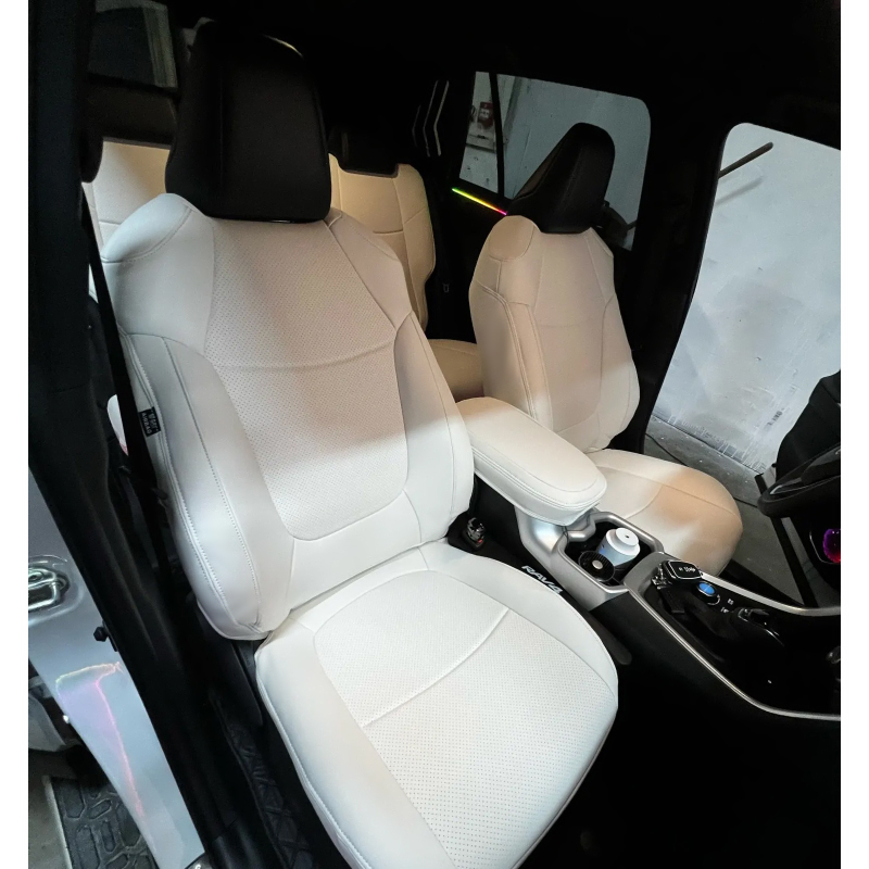 Genuine Leather in Middle Part Original Custom Fit for Toyota RAV4 Corolla CHR Camry Hilux Yaris Auris Car Seat Covers Cushion