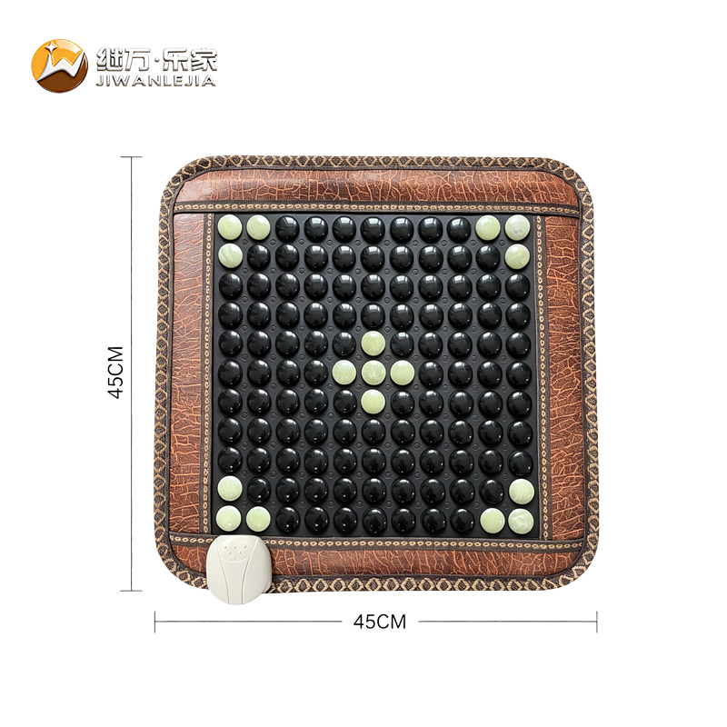 Jiwan Lejia Wholesale Korea Healthymate 45*45cm Massage Therapy Seat Cushion Tourmaline Heating Chair Pad for Home Office Use
