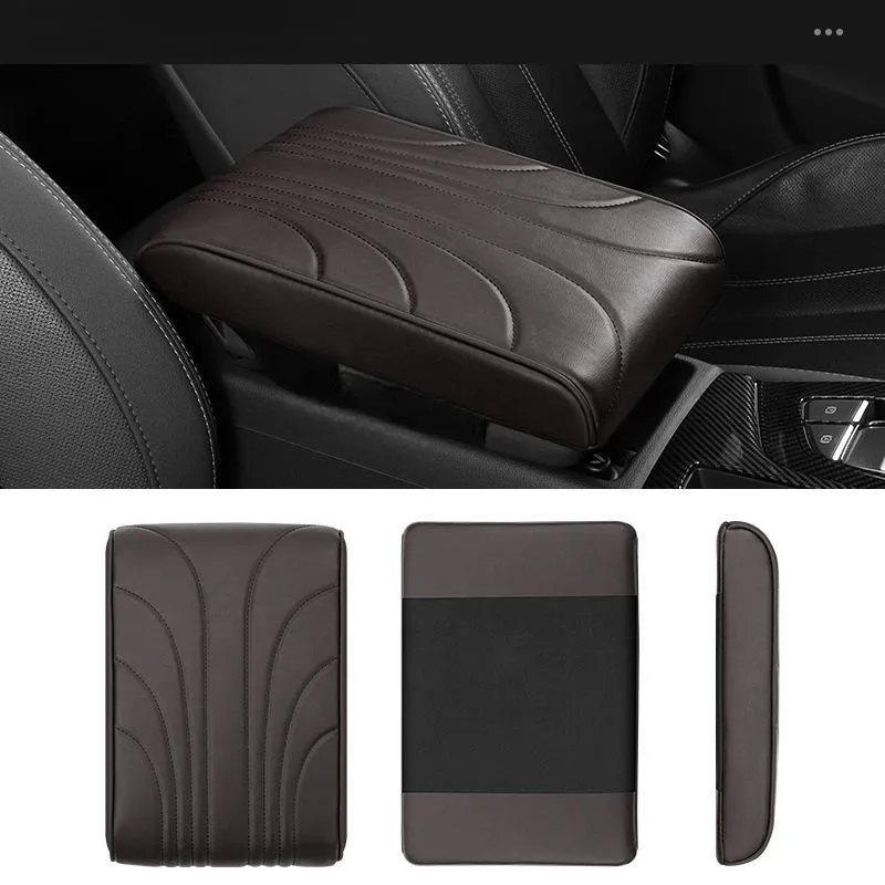 Car Center Console Cover Smooth Leatherette Fabric Car Armrest Cover Cushion