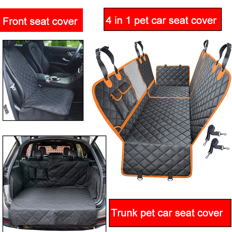 Hot Products Durable 600D Oxford Waterproof Rear Hammock Pet Dog Car Seat Cover With Side Flaps