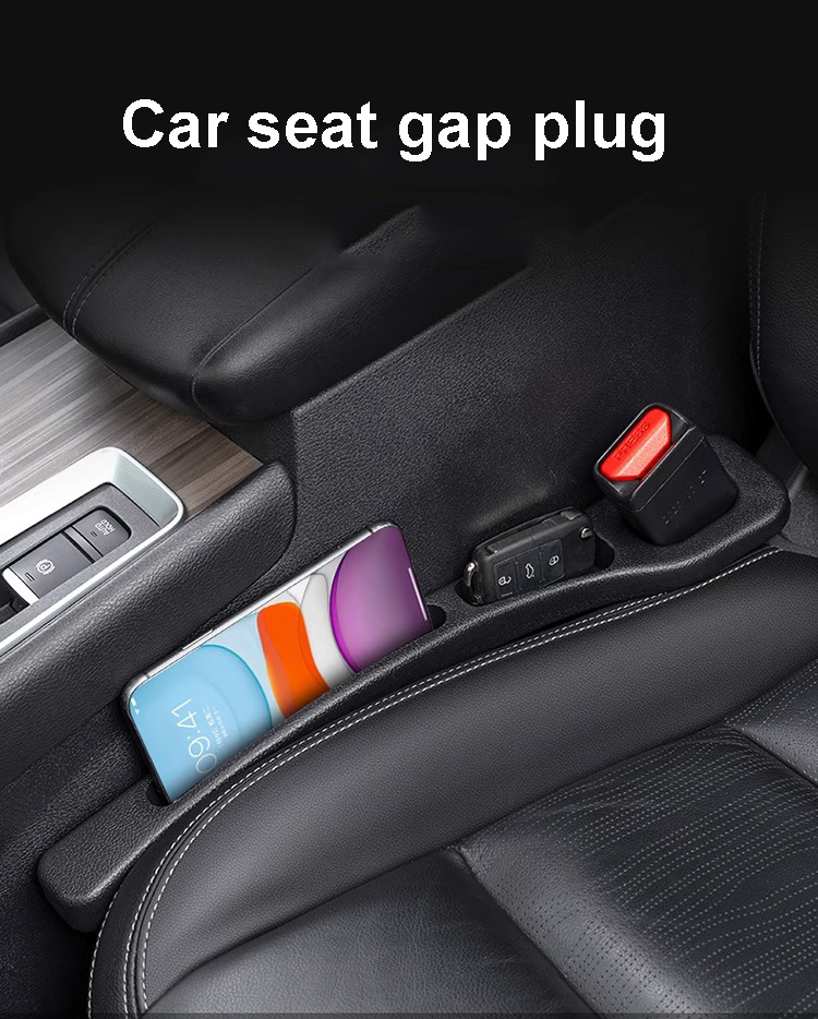 Universal Portable Drop Stop Car Console Seat Side Gap Filler Plug Organizer Strip