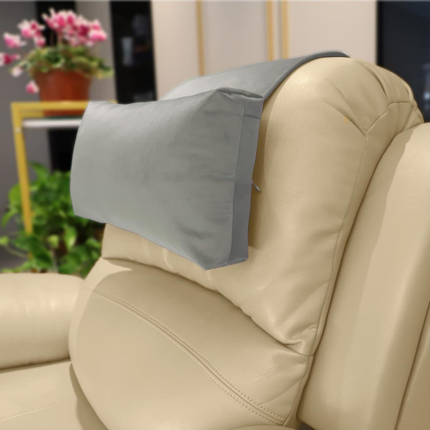 New Stylish Flannel Recliner Headrest Anti- Base Memory Foam Adjustable Fixed Neck Support Universal Fit Car Neck Pillow