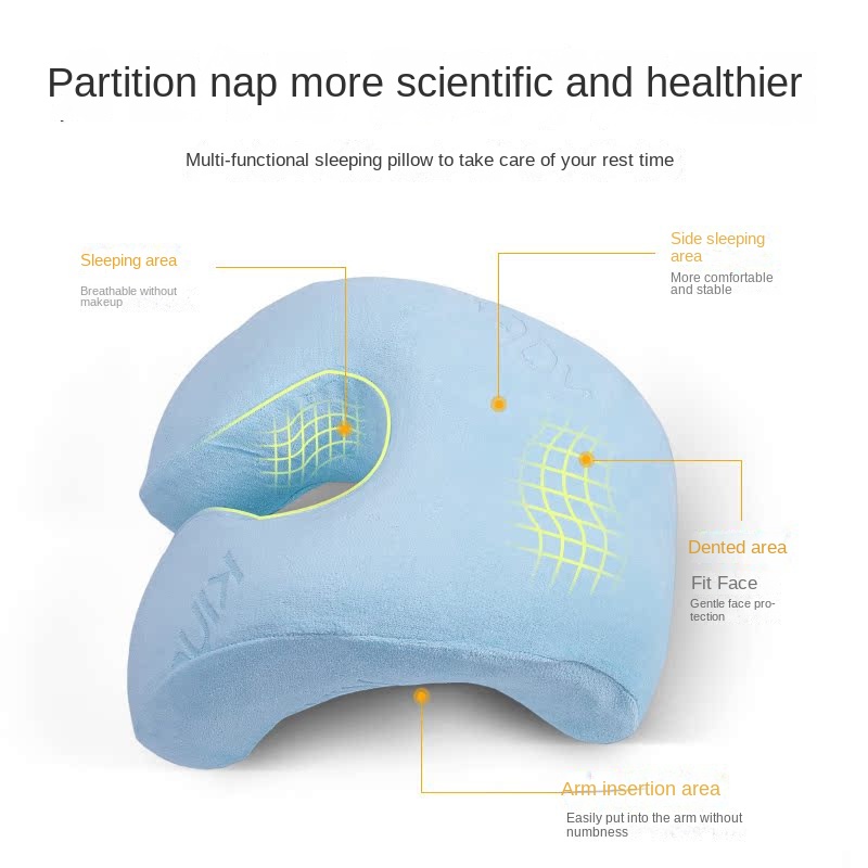 Custom Processing Portable U-Shaped Memory Foam Neck Pillow Soft Massage Nap Car Travel Pillow with Slow Rebound Feature