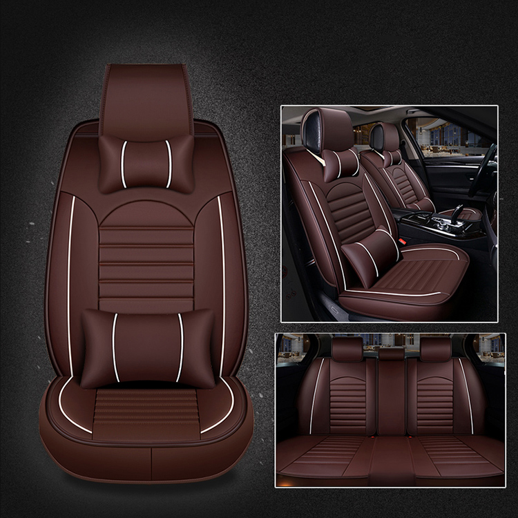 Luxury 5D Car Seat Covers Full Set of Front & Rear Made of Polyester Stylish Business Design