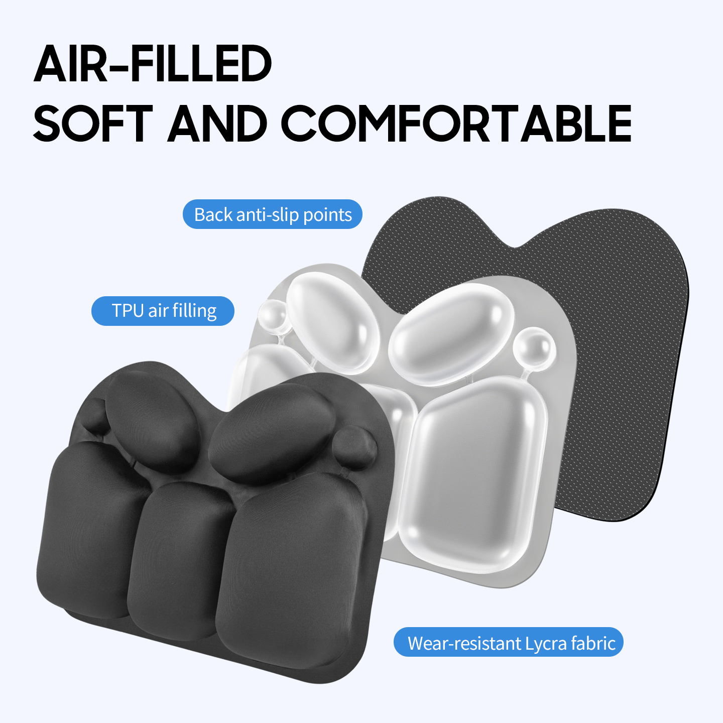 Inflatable Lumbar Support Pillow for Office Chair Car Seat Back Support Cushion with Airbag for Reducing Lower Back Pain