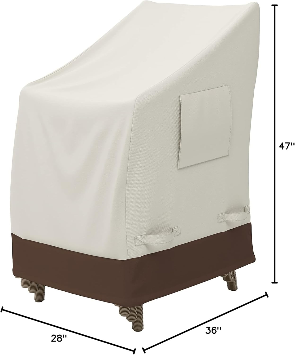 Custom Size Oxford Fabric Dustproof Water Uv Resistant Outdoor Chair Cover for Outdoor Patio