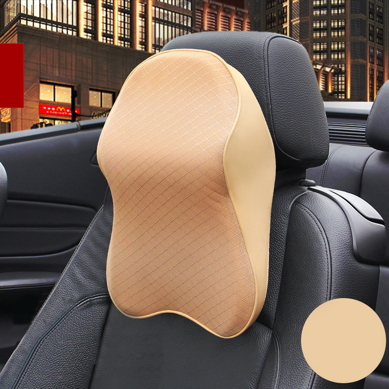 3D Memory Foam Car Seat Headrest Cushion Heated Travel Neck Support for Head and Neck Pain Relief Breathable Pillow